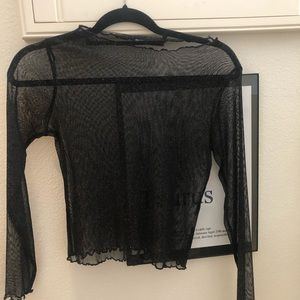 Brandy Melville Sheer Sparkle Shirt